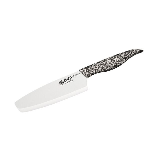 Samura INCA 6.5  Nakiri Knife - Premium White Zirconia Ceramic Blade, Exceptional Japanese Steel for Precision Cutting in Culinary Mastery 