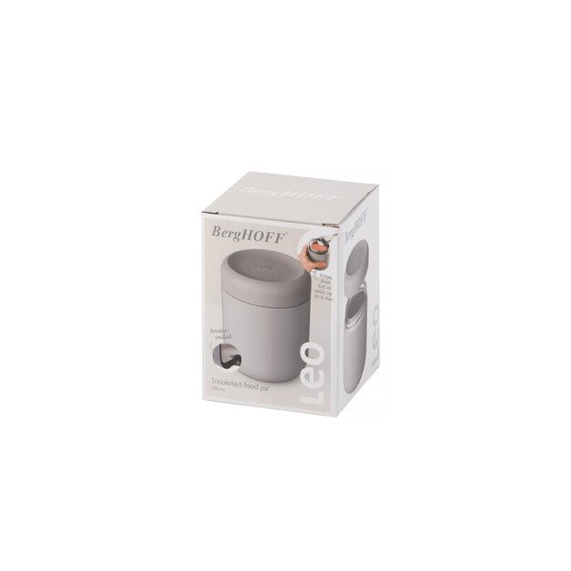 BergHOFF 0,50 l termodėžutė - termosas i&scaron; nerūdijančio plieno su 6 val. &scaron;ilumos i&scaron;laikymu ir plačiu atidarymu 