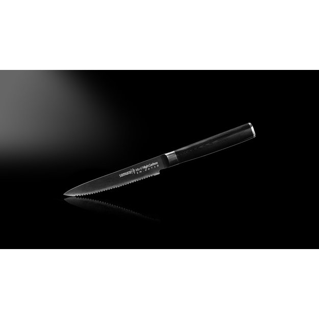 Samura MO-V Stonewash pomidorų peilis 120 mm – profesionalus, ilgalaikis, ergonomiškas pjaustymas 