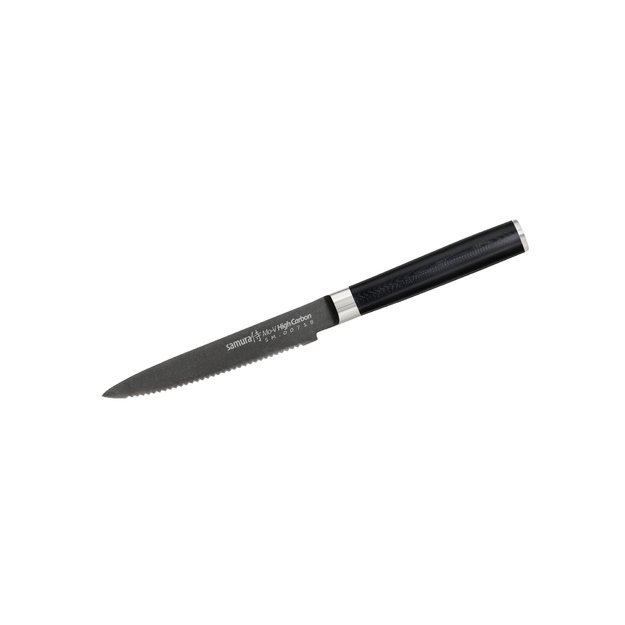 Samura MO-V Stonewash pomidorų peilis 120 mm – profesionalus, ilgalaikis, ergonomiškas pjaustymas 