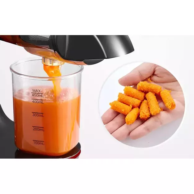 AMZCHEF lėtaeigė sulčiaspaudė 4in1, raudona, GM3001-RD 2
