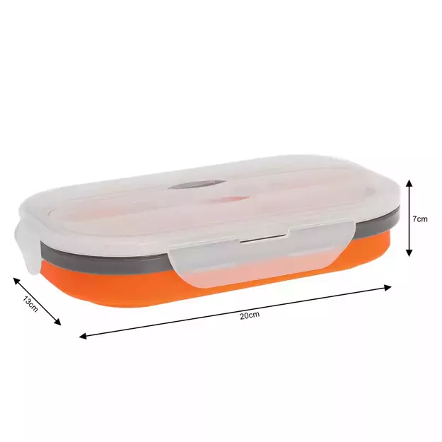 Pietų dėžutė iš silikono, 800 ml, oranžinė, Klausberg KB-7022 3