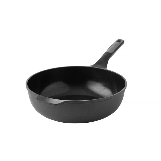 BergHOFF 30 cm wok keptuvė - Stone+ serija, lietas aliuminis su CeraGreen danga ir minkšta rankena 