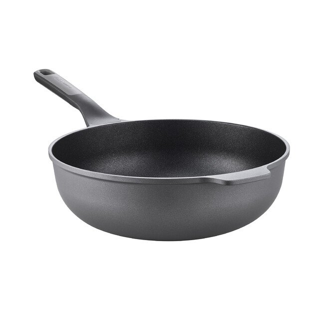 BergHOFF 30 cm wok keptuvė - Stone+ serija, lietas aliuminis su CeraGreen danga ir minkšta rankena 