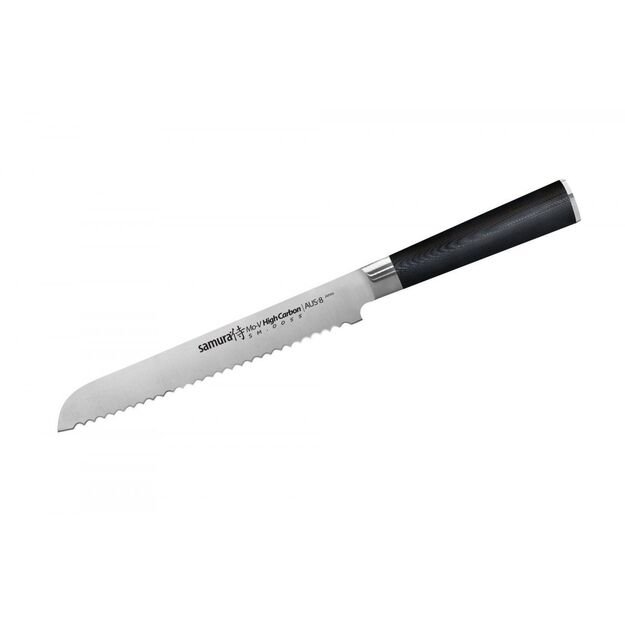Samura MO-V 9  Bread Knife - Precision Japanese Steel Kitchen Knife for Effortless Slicing and Serving of Bread and Pastries 