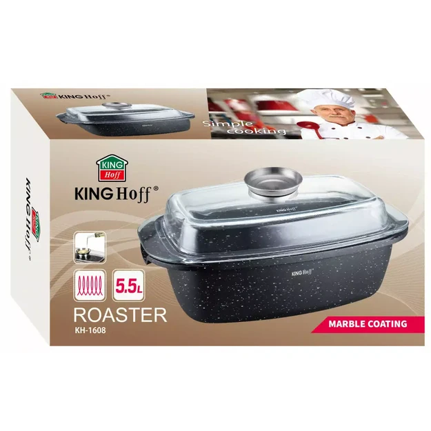 KINGHoff KH-1608 kepimo puodas su dangčiu 5,5 l