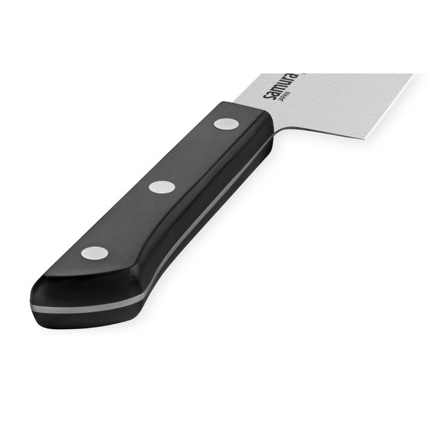 Samura HARAKIRI šefų peilis 208 mm (8,2 ) – juodas, profesionalus universalus peilis, 58 HRC, ergonomiška rankena 