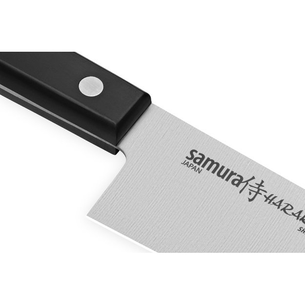 Samura HARAKIRI šefų peilis 208 mm (8,2 ) – juodas, profesionalus universalus peilis, 58 HRC, ergonomiška rankena 