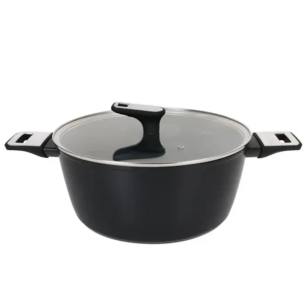 Puodas 28 cm su dangčiu TITAN MPA8433774716204