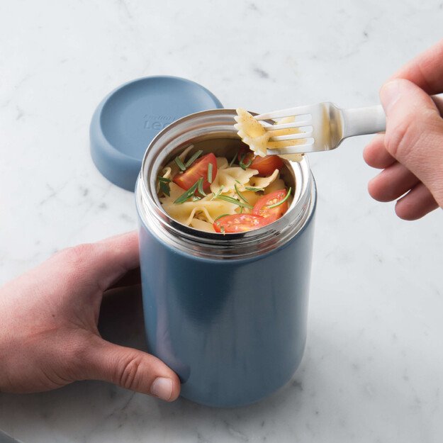 BergHOFF 0,75 l termodėžutė - sandarus nerūdijančio plieno indas pietums, sriuboms ar salotoms, tinkamas plauti indaplovėje 