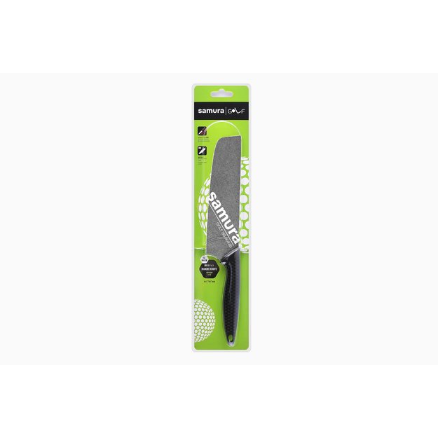Samura GOLF Stonewash Nakiri virtuvinis peilis 167 mm – profesionalus, ilgalaikis aštrumas ir ergonomiškas rankena 