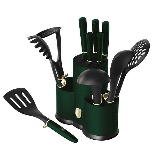 Peilių ir virtuvės įrankių rinkinys 12 dalių Berlinger Haus Emerald BH-6250