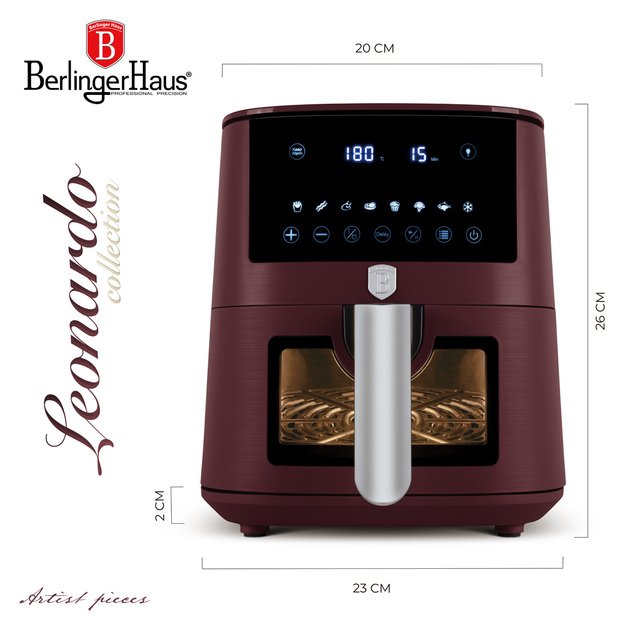Karšto oro gruzdintuvė 5 L Berlinger Haus Leonardo LP-BH-271