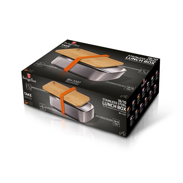 Pietų dėžutė su bambukiniu dangčiu Berlinger Haus BH-7207 1,5 l