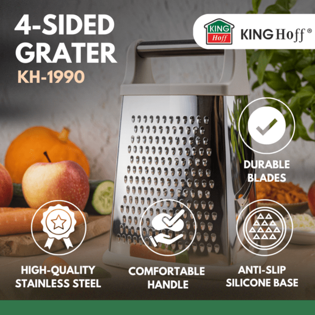 KINGHoff KH-1990 keturpusė tarka, nerūdijančio plieno 11