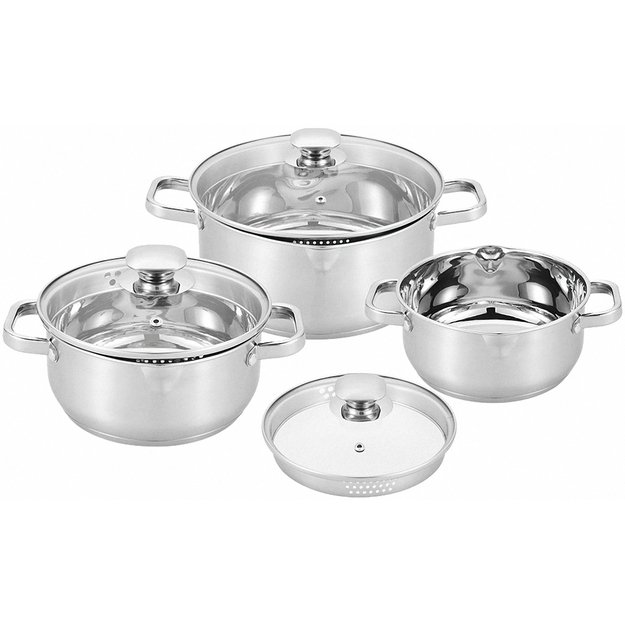 Puodų rinkinys 6 dalių nerūdijančio plieno CS Kochsysteme LEIPZIG