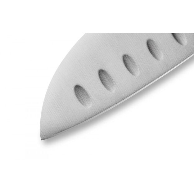 Samura MO-V 7  Santoku Knife - Hollow Ground Japanese Steel Kitchen Utility Knife for Precision Cutting and Culinary Excellence 