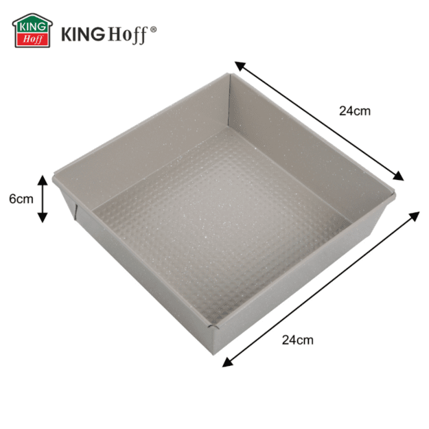 KINGHoff KH-1974 kvadratinė kepimo forma 24 × 24 × 6 cm