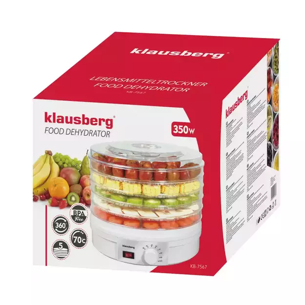 Maisto džiovintuvas Klausberg KB-7567, 350W, 5 padėklai 4