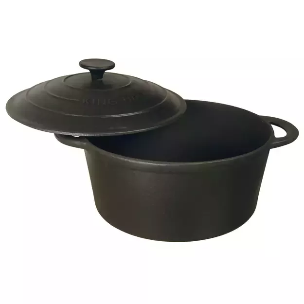 KINGHoff juodas ketaus puodas KH-2254, Ø24 cm, 4 l