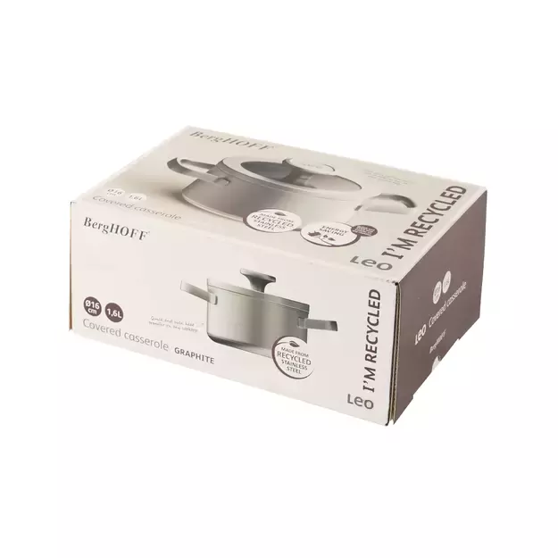 Berghoff „Graphite“ 16 cm nerūdijančio plieno puodas su dangčiu 1