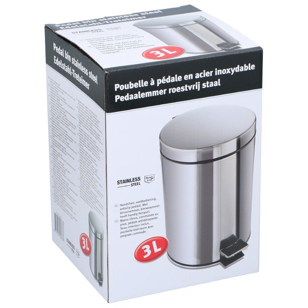 Pedalinis šiukšlių kibiras 3 L