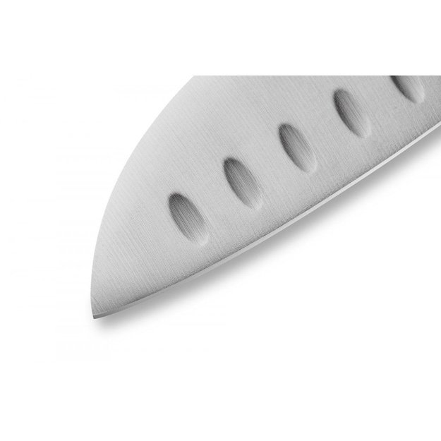 Samura MO-V 7 Santoku peilis - tuščiaviduris japoniško plieno virtuvinis peilis tiksliam pjovimui ir kulinariniam meistriškumui