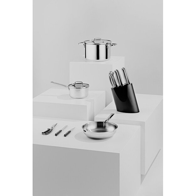 BergHOFF 8 dalių peilių blokas - Frame serija su ranka galąstais a&scaron;menimis ir ergonomi&scaron;komis mink&scaron;tomis rankenomis 