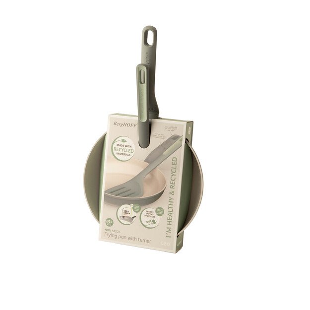 BergHOFF 24 cm keptuvė + mente - Balance Moonmist su silikonine mentele ir perdirbto plastiko rankena 