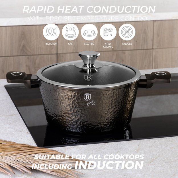 Berlinger Haus BH-8243 Primal Gloss puodų ir keptuvių rinkinys 10 dalių
