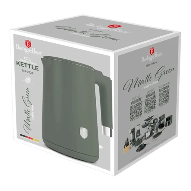 Berlinger Haus BH-9924 elektrinis virdulys 1,7 l 1800 W, matinė žalia