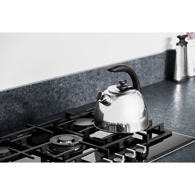 BergHOFF &scaron;vilpiantis virdulys Lucia 2.5 l - nerūdijančio plieno su mink&scaron;ta rankena, tinka visų tipų viryklėms 