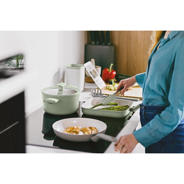 BergHOFF serviravimo žnyplės - Balance serija, 27 cm su silikoniniais antgaliais ir užrakinama rankena laikymui 