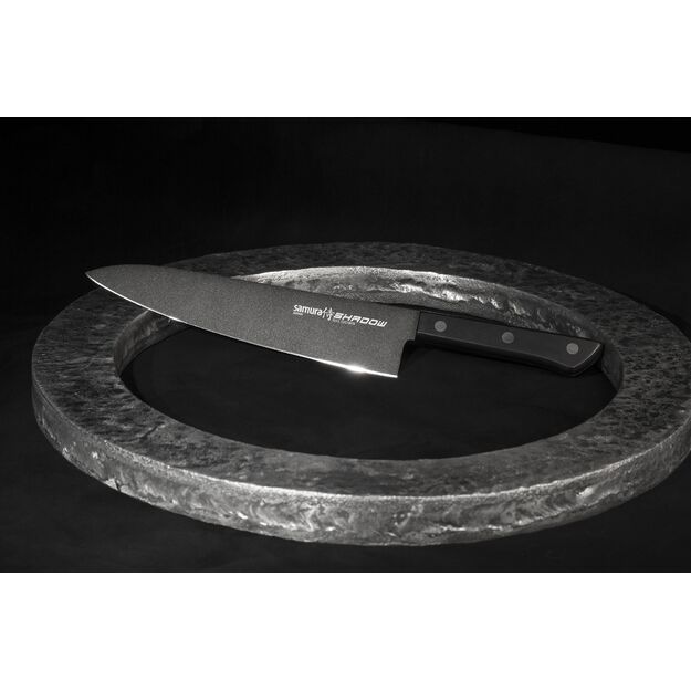 &bdquo;Samura SHADOW&ldquo; &scaron;efo peilis su juoda nepridegančia danga 8,2&Prime; / 208 mm 