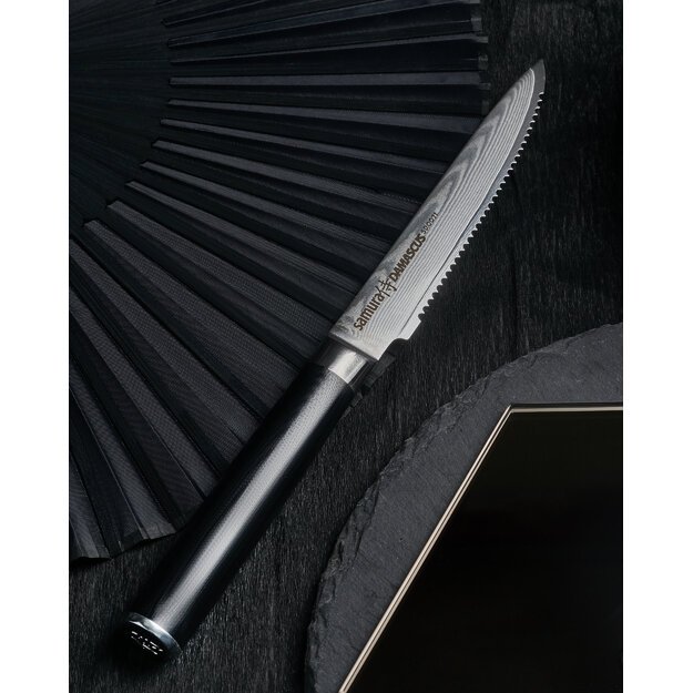 Samura DAMASCUS pomidorų peilis 120 mm – profesionalus, damasko plieno, ergonomiška rankena, itin aštrus 