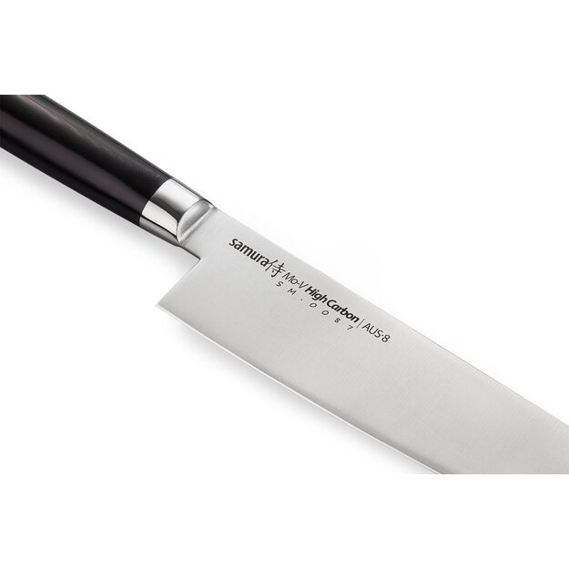 Samura MO-V Grand virėjo peilis 240 mm – profesionalus, aštrus universalus peilis virtuvei 