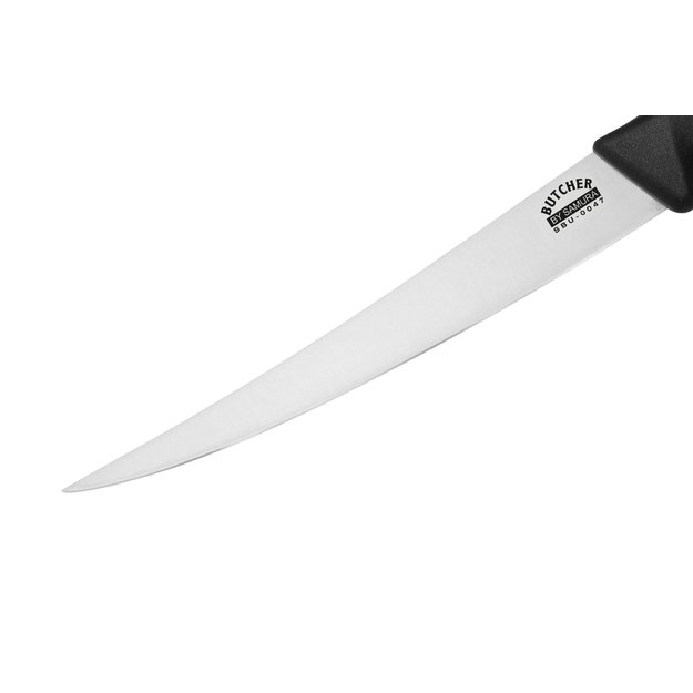 SAMURA BUTCHER virtuvinis pjaustymo peilis 223 mm – profesionalus trumpas sliceris, aštrus ir ilgaamžis 