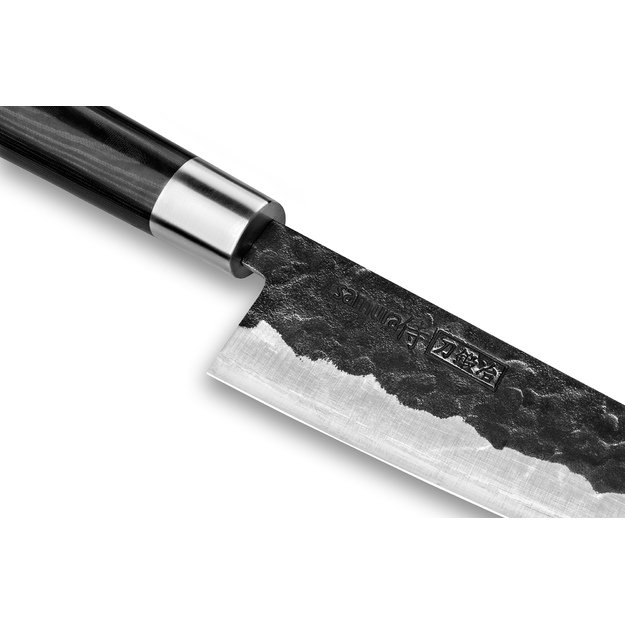Samura BLACKSMITH Santoku peilis 182 mm — profesionalus universalus virtuvinis peilis, aštrus ir patvarus 