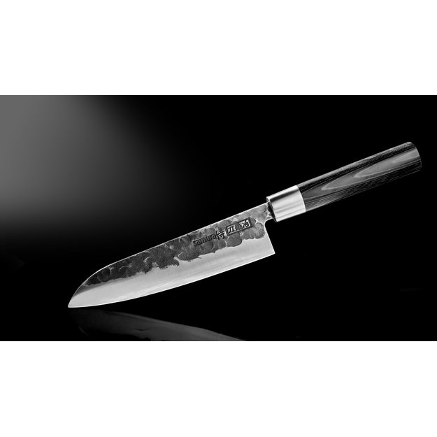 Samura BLACKSMITH Santoku peilis 182 mm — profesionalus universalus virtuvinis peilis, aštrus ir patvarus 