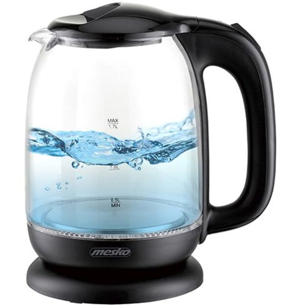 Elektrinis virdulys Mesko MS 1302B, 1.7L, stiklinis, 2200W