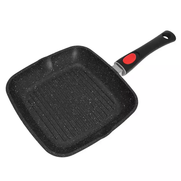 Keptuvė su dangčiu KINGHoff KH-1510, kvadratinė, 24 cm, juoda 5