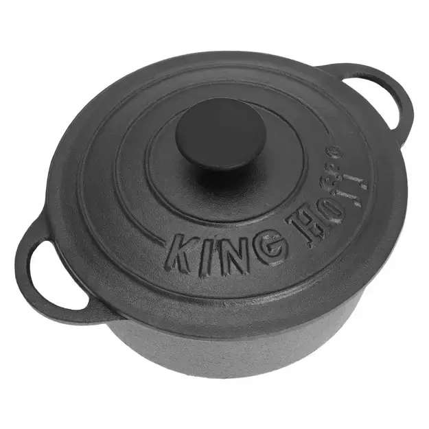 KINGHoff juodas ketaus puodas KH-2253, Ø21 cm, 2,4 l 5