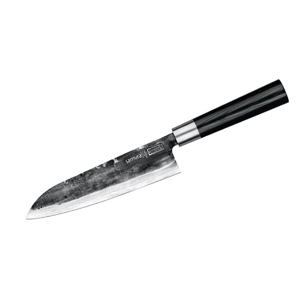 SAMURA Super 5 profesionalus japoniškas virtuvės Santoku peilis 182 mm/7.2