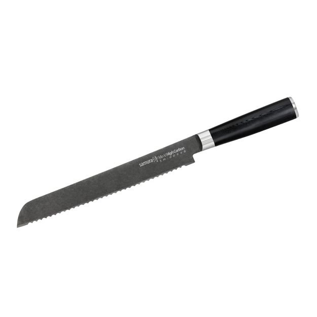 Samura MO-V Stonewash 9  Bread Knife - Premium Japanese Steel Kitchen Knife for Precision Cutting and Artisan Baking 
