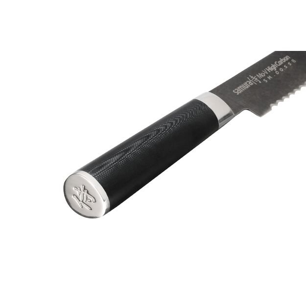 Samura MO-V Stonewash 9  Bread Knife - Premium Japanese Steel Kitchen Knife for Precision Cutting and Artisan Baking 