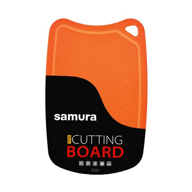 SAMURA rotes Schneidebrett, thermoplastisch 