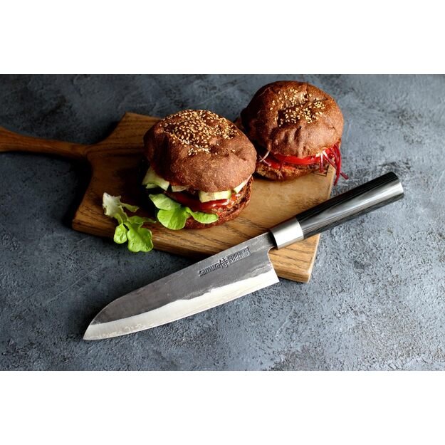 SAMURA Super 5 Professionelles Japanisches K&uuml;chen-Santokumesser 182mm/7.2  