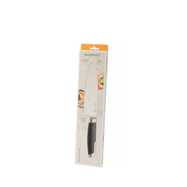 BergHOFF 17,5 cm Santoku peilis - Graphite serijos japoni&scaron;ko stiliaus nerūdijančio plieno peilis su saugia rankena 