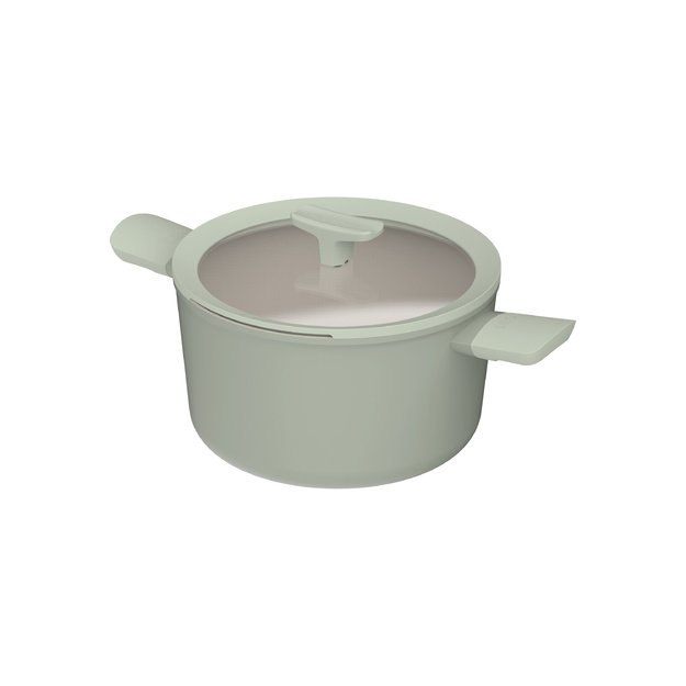 BergHOFF 24 cm auk&scaron;tas puodas - Balance Sage nepridegantis su vėsiomis rankenomis ir integruota nupylimo funkcija 