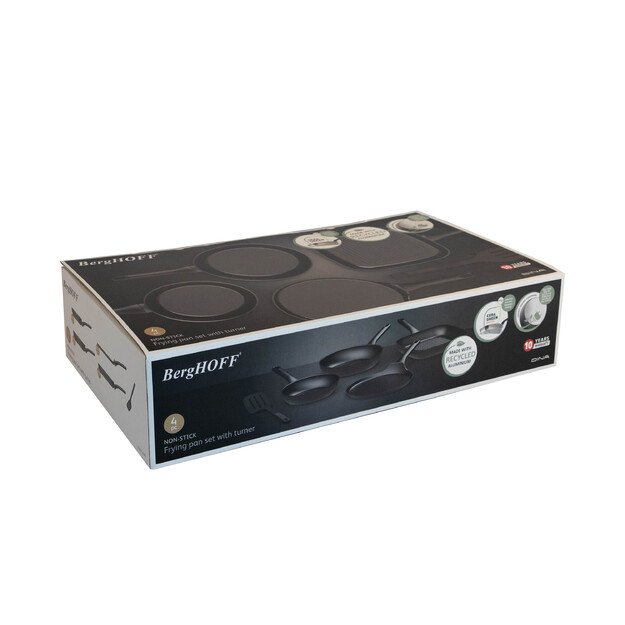 BergHOFF Helix 4 dalių nelipnus keptuvių rinkinys su mentelė Balance 